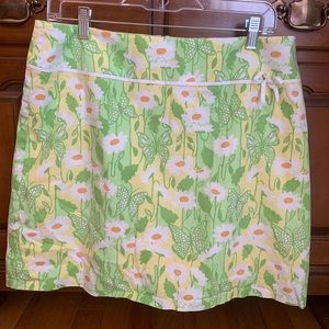 Vintage Lilly Pulitzer Green Floral Miniskirt
